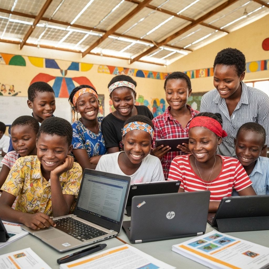 Youth and students learning AI